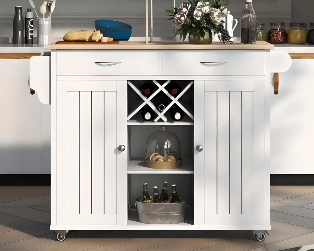 kitchen storage cart with wheels